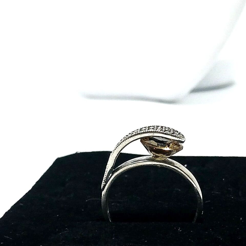 Markazit Kenarlı  Zultamit Hareketli Doğal Taşlı Gümüş Takım