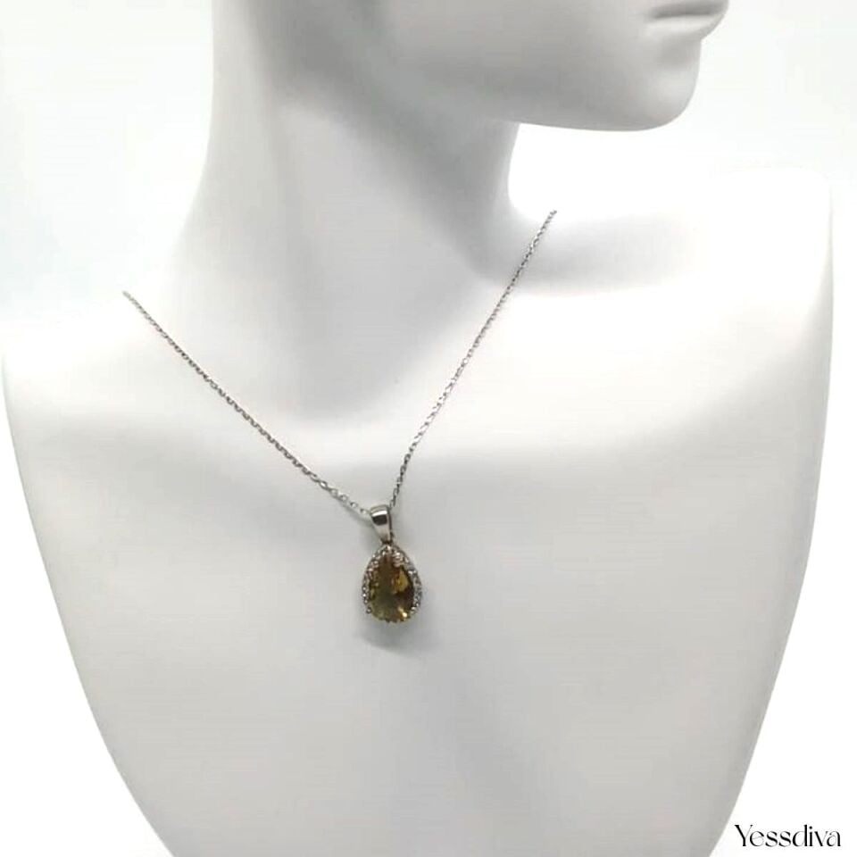 Zultanit Damla Taşlı Kolye