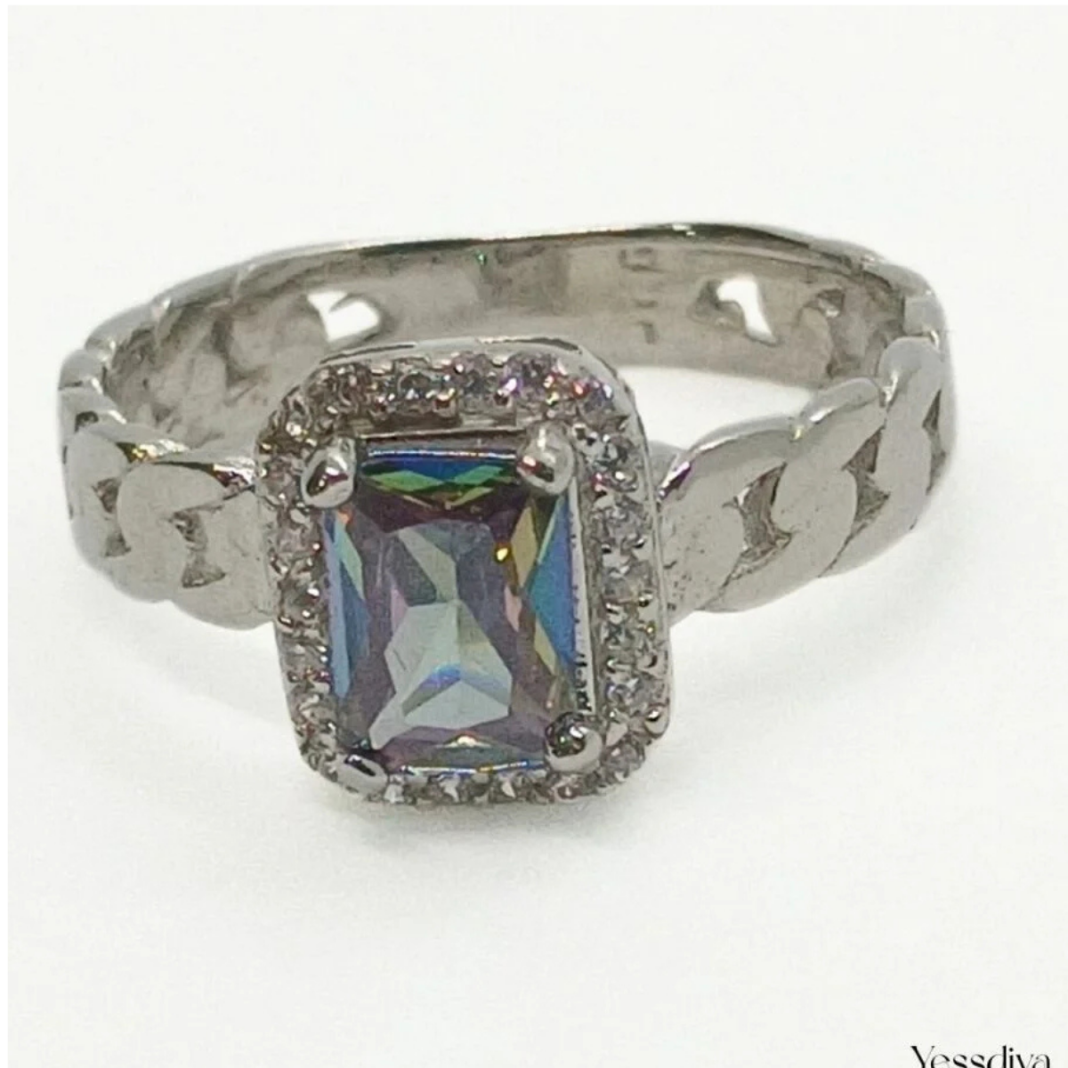 Topaz Zirkon Taşlı Gümüş Yüzük