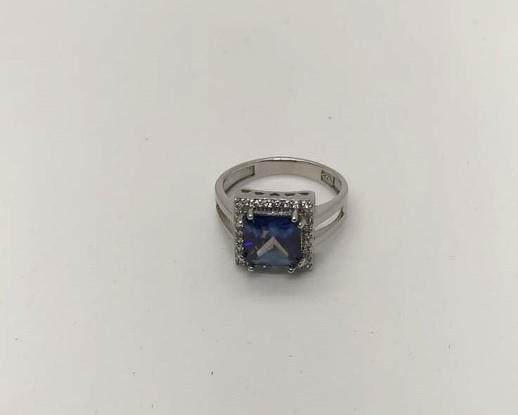 Mavi Topaz Kolye Yüzük Küpe Gümüş Takım